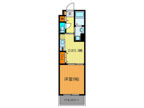 ドミノ花屋町の物件間取画像